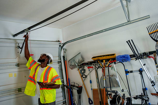 Professional Garage Door Panel Replacement technician working in Cambridge, OH
